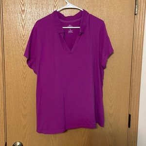 St John’s Bay Purple V Shape Polo
